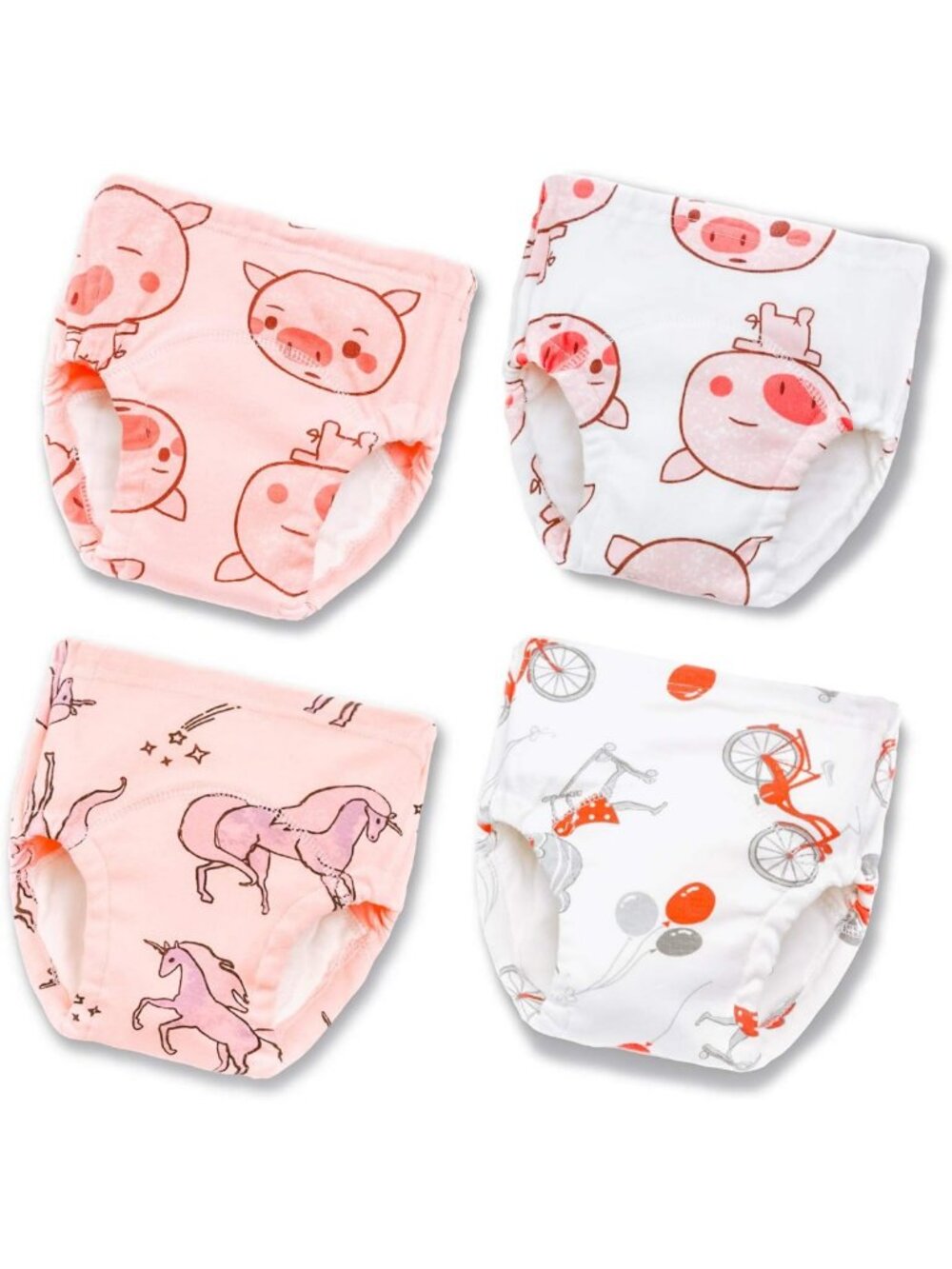 Potty Training Underwear for Girls - 2T Training Pants, Soft & Absorbent Toddler